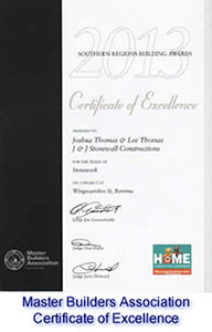 Master Builders Association Centre of Excellence award 2013